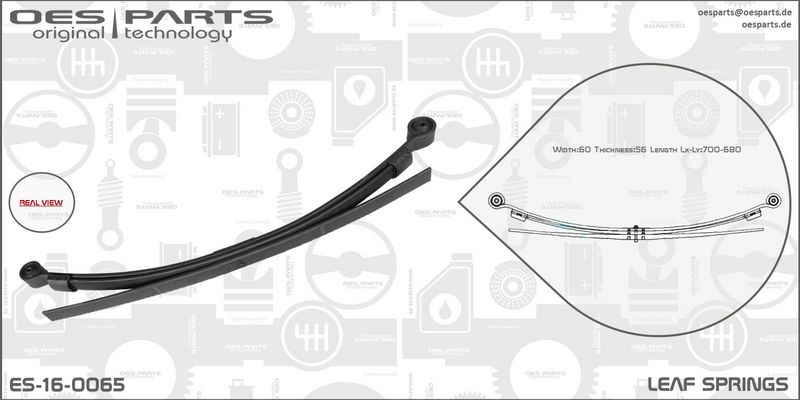 OES PARTS Рессорный лист ES-16-0065